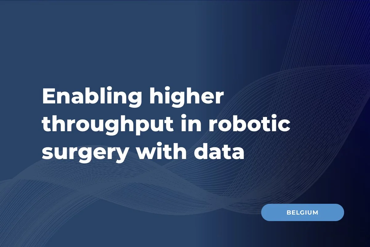 Dr. Vanlommel, BE: Unleashing the power of data with robot-assisted surgery for a high throughput OR