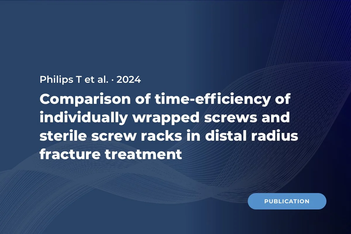 Comparison of time-efficiency of individually wrapped screws and sterile screw racks in distal radius fracture treatment