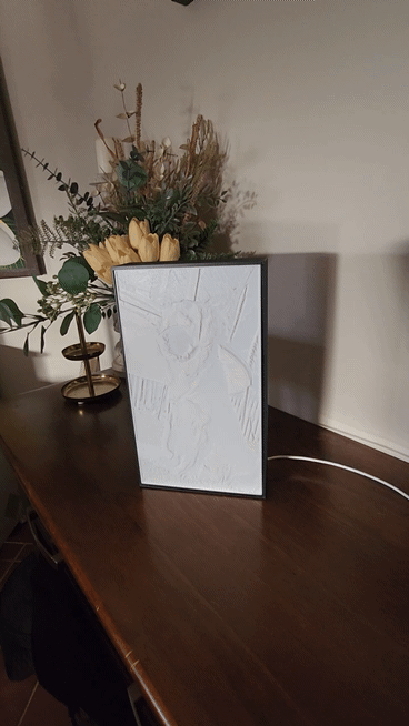 Custom USB LED Backlit Lithoplane