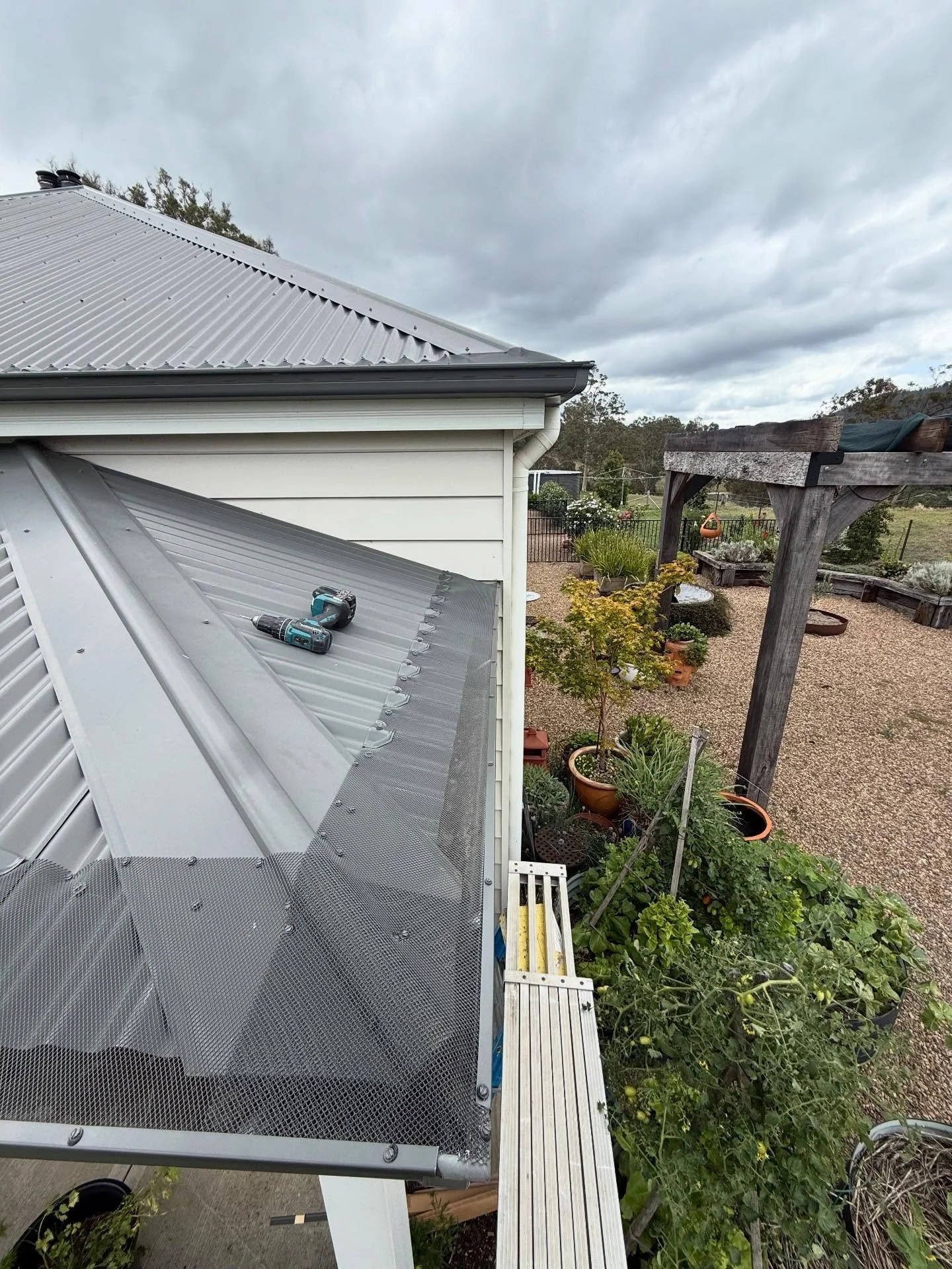 GUTTER GUARD- would highly recommend this fire season.