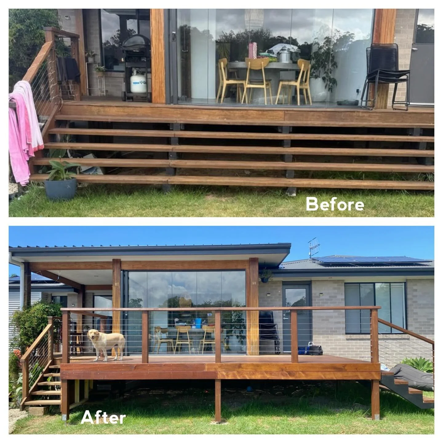 Deck Expansion &ndash; Tura Beach, NSW
This deck expansion in Tura Beach has upgraded the outdoor area into a larger, more functional entertaining space. The original stepped design was extended and refinished with fresh hardwood timber, creating a c