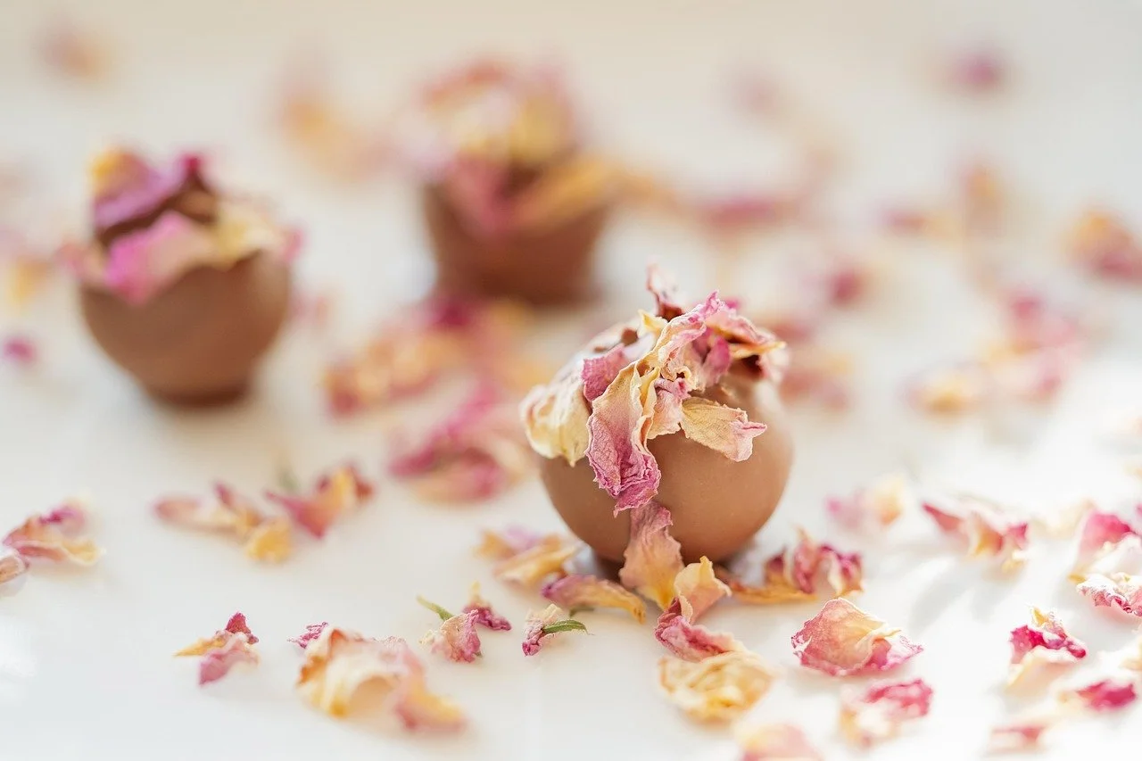 handmade chocolate truffles with decorations