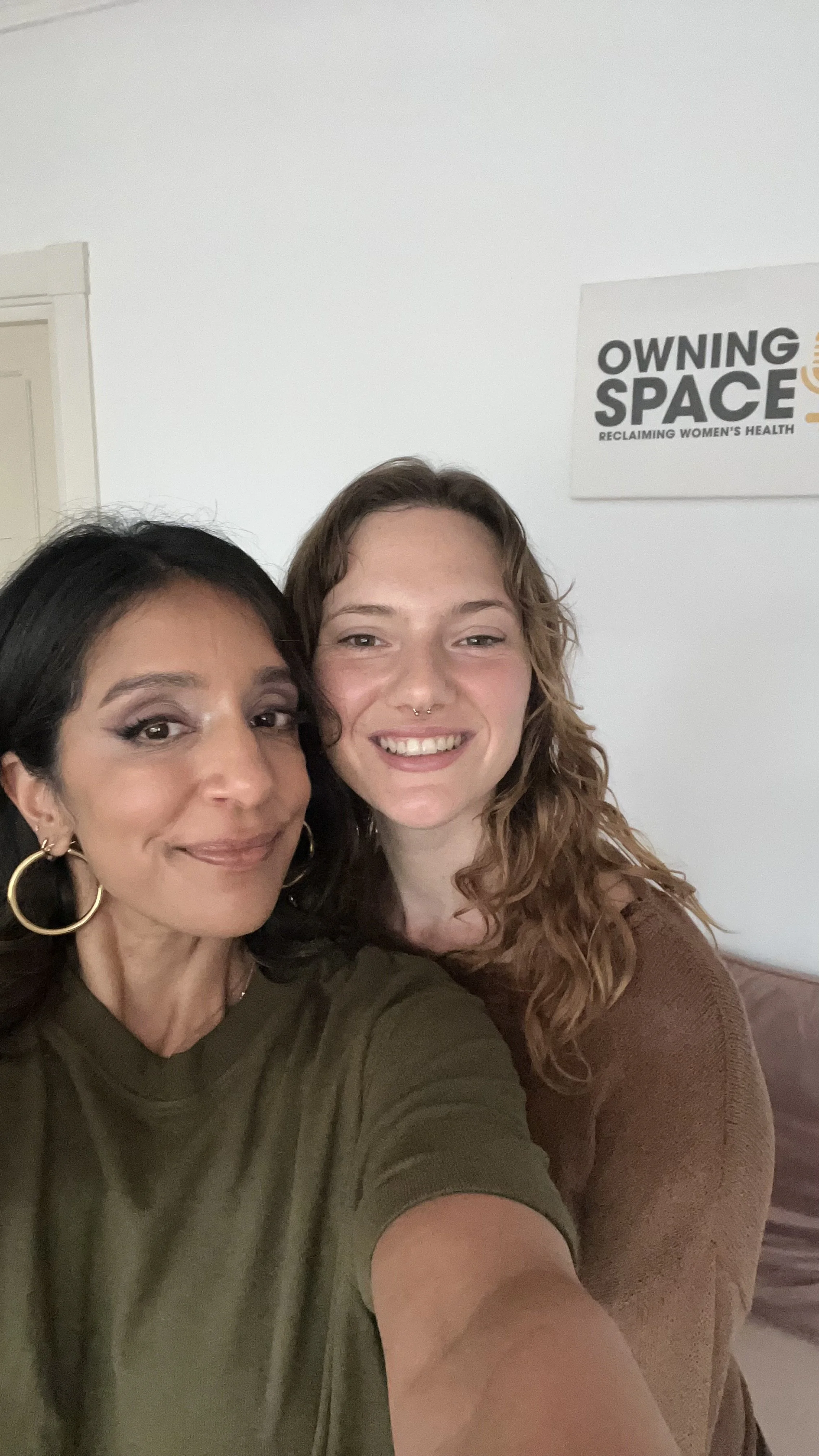 Owning Space podcast host Aneka Hindocha with guest Mady Miles, somatic practitioner and grief facilitator, discussing grief, loss and bereavement.