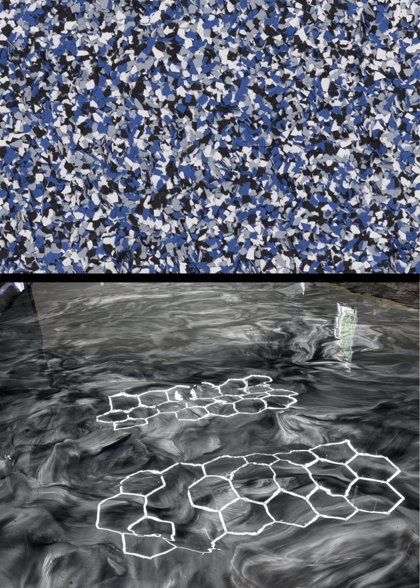 Epoxy Flake Orbit and Metallic epoxy