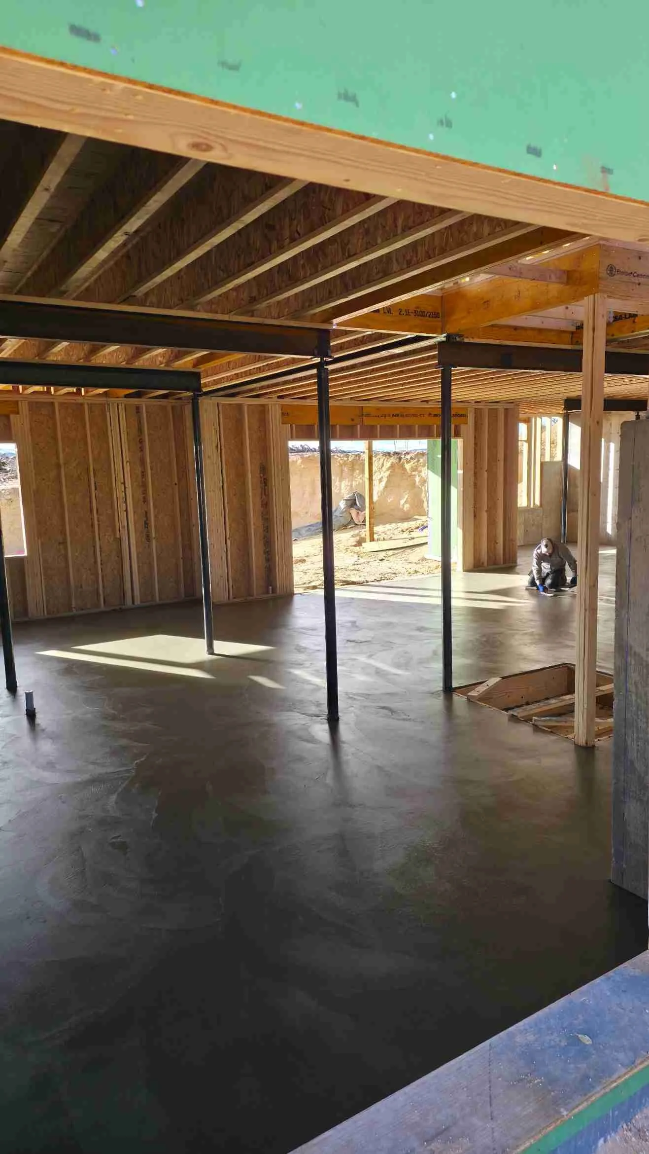 Concrete Basement Installation, with elevator Pad