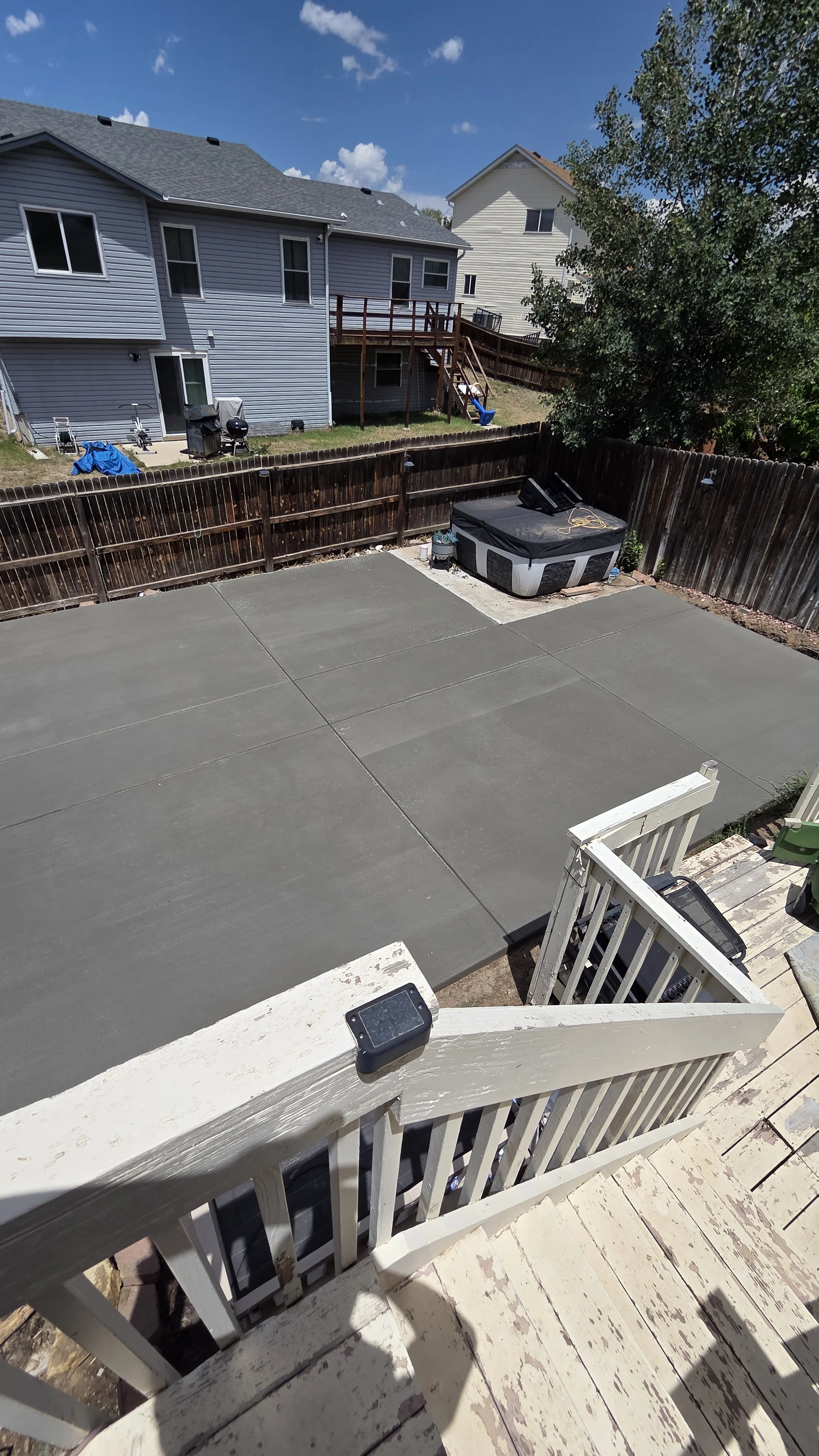 Concrete patio extended in Colorado Springs Colorado