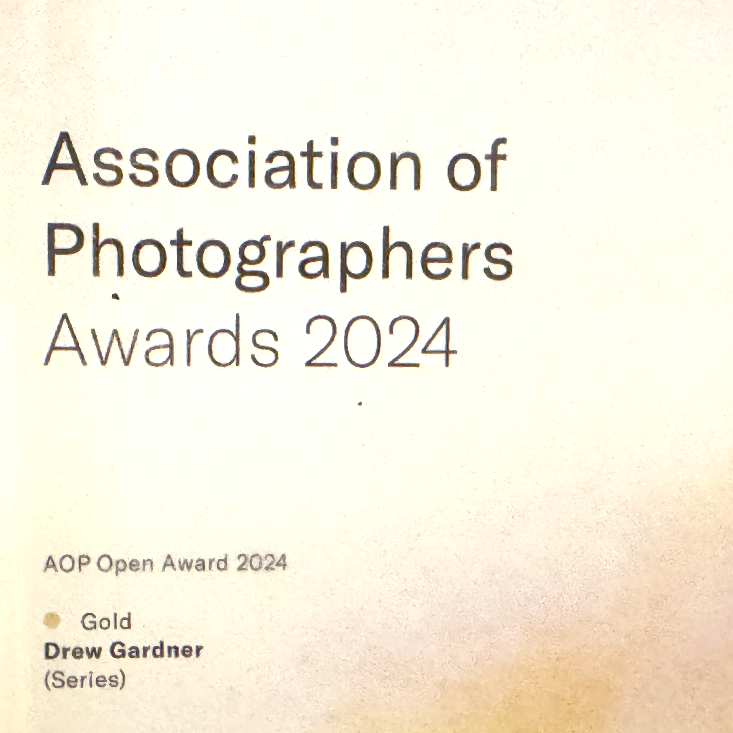 AoP 39th Open Awards-Gold Medal Winner 2024