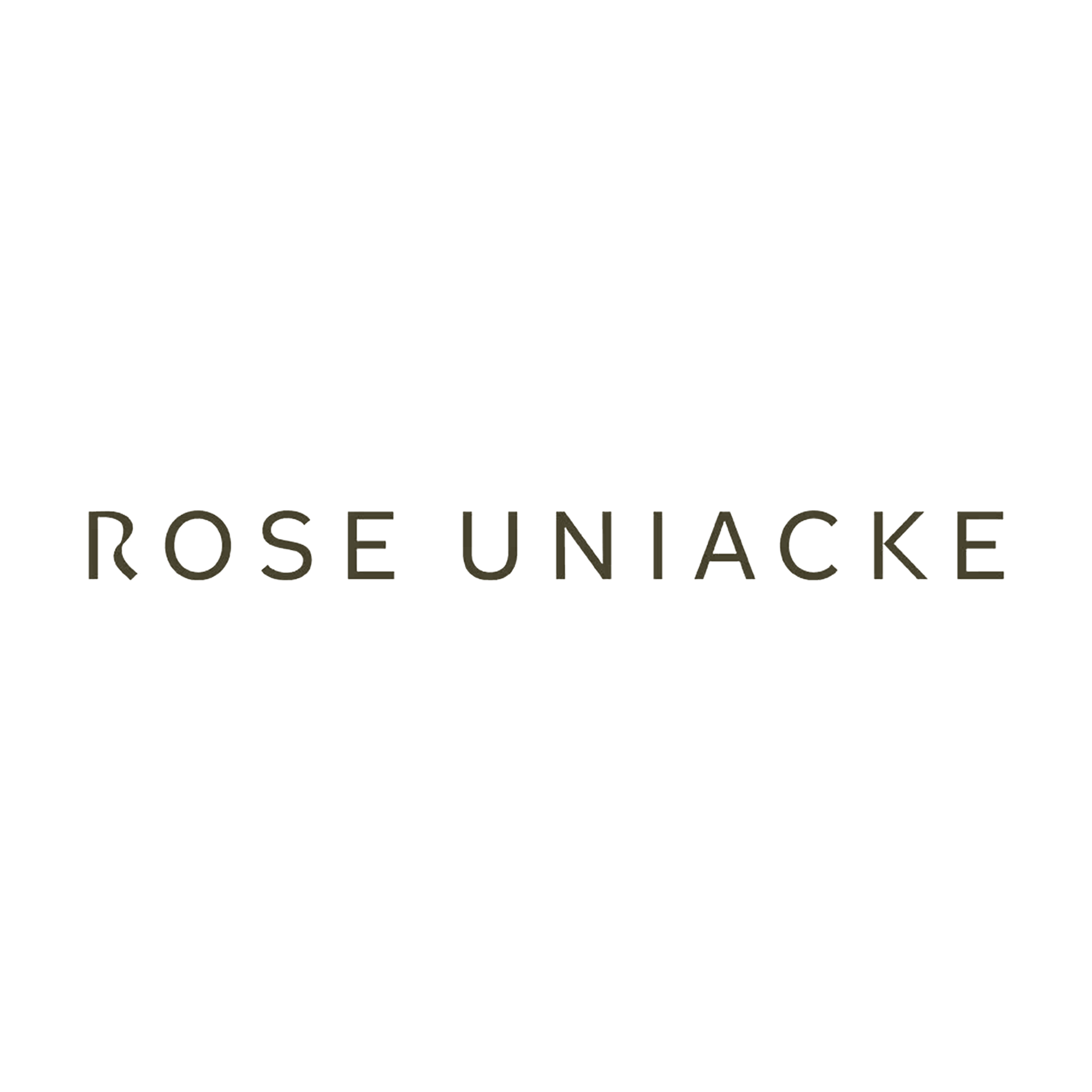 Black background with the text 'ROSE UNIACKE' in the center.