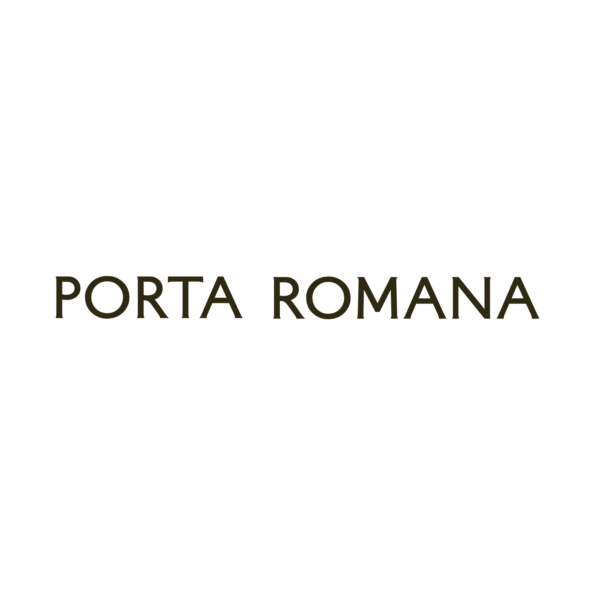 Black background with the words 'Porta Romana' in gold text in the center.