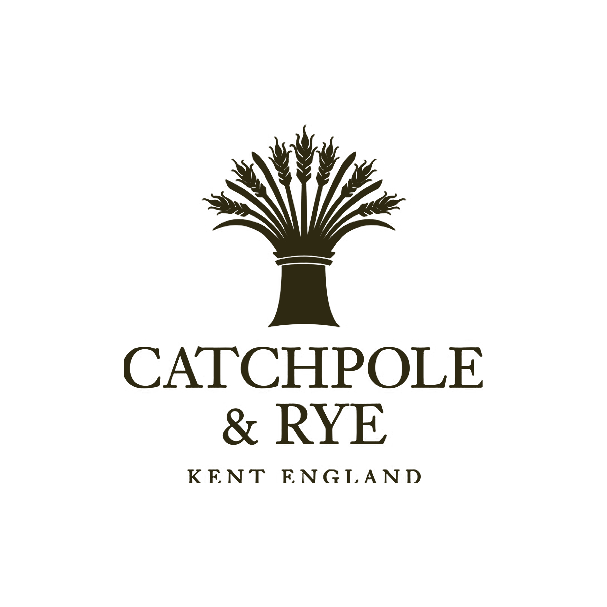 Logo of Catchpole & Rye, a business in Kent England, featuring a stylized wheat sheaf symbol above the company name.