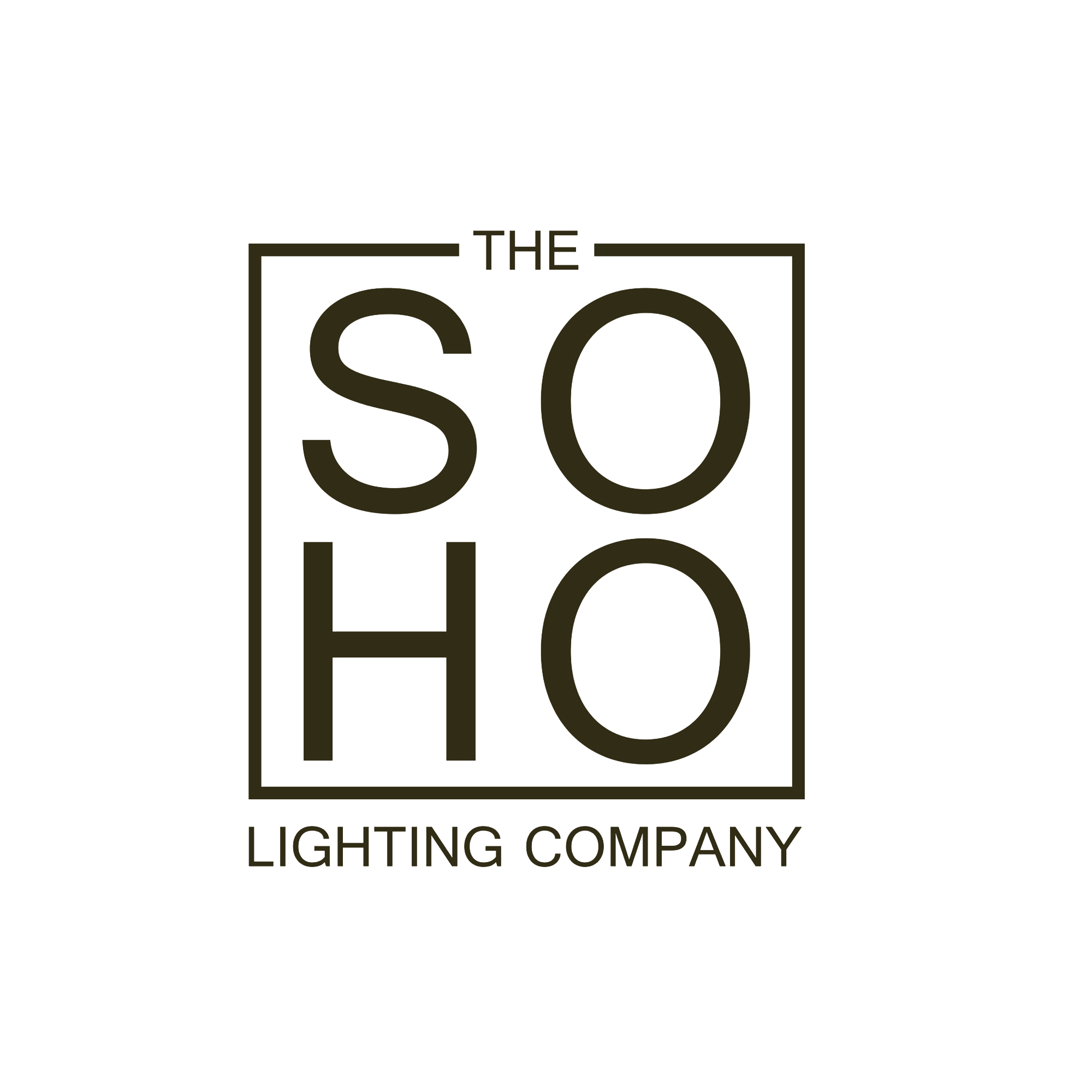 Logo for The Soho Lighting Company featuring the text 'SOHO' inside a square, with 'The' above and 'Lighting Company' below.