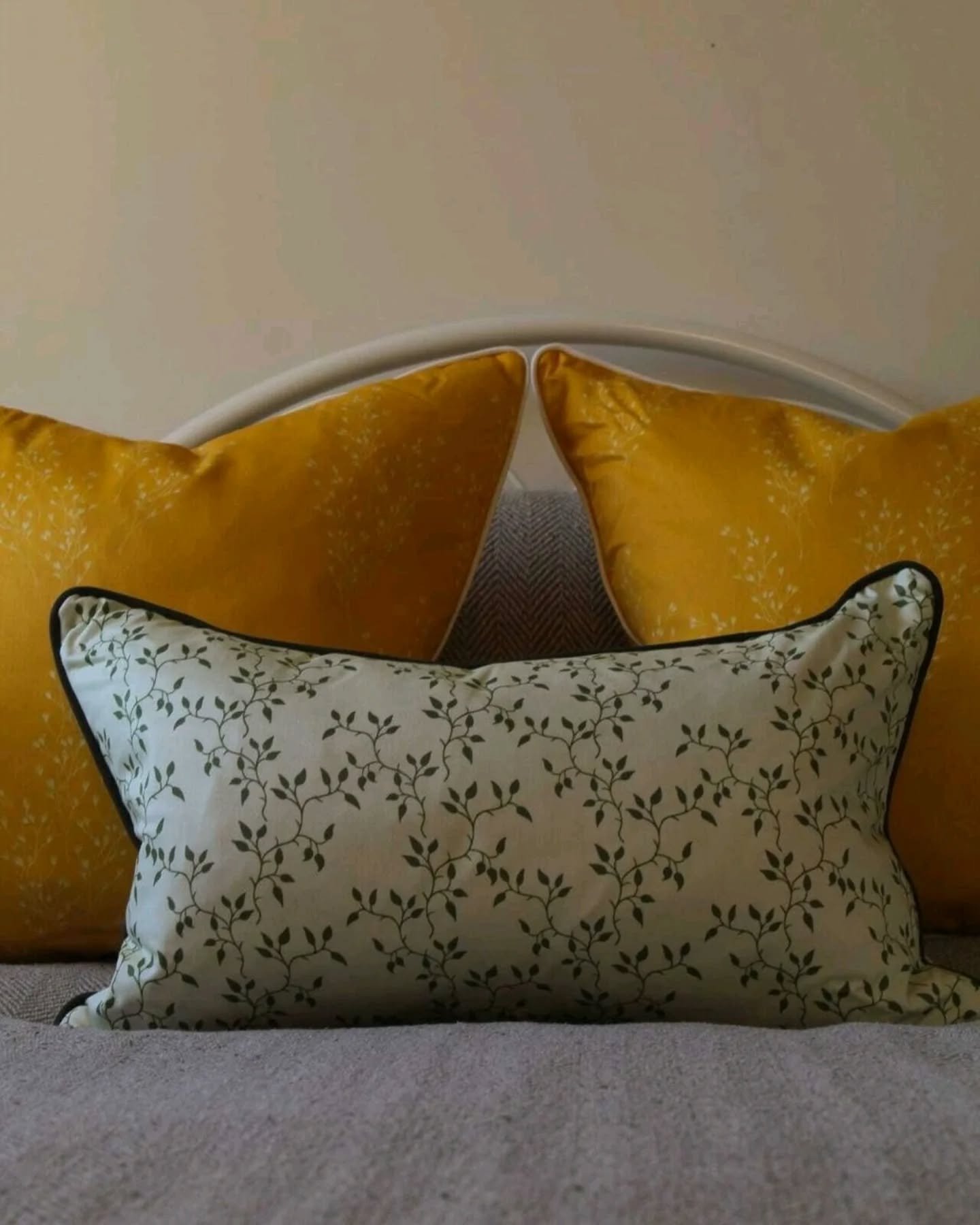 Add a touch of warmth and elegance to any room with these two beautiful cushion covers.

💛 Summer Harvest
Soft, bright, and subtly patterned &mdash; perfect for creating a cosy, uplifting atmosphere.

🌿 Cottage Vine
A calming off white base with de