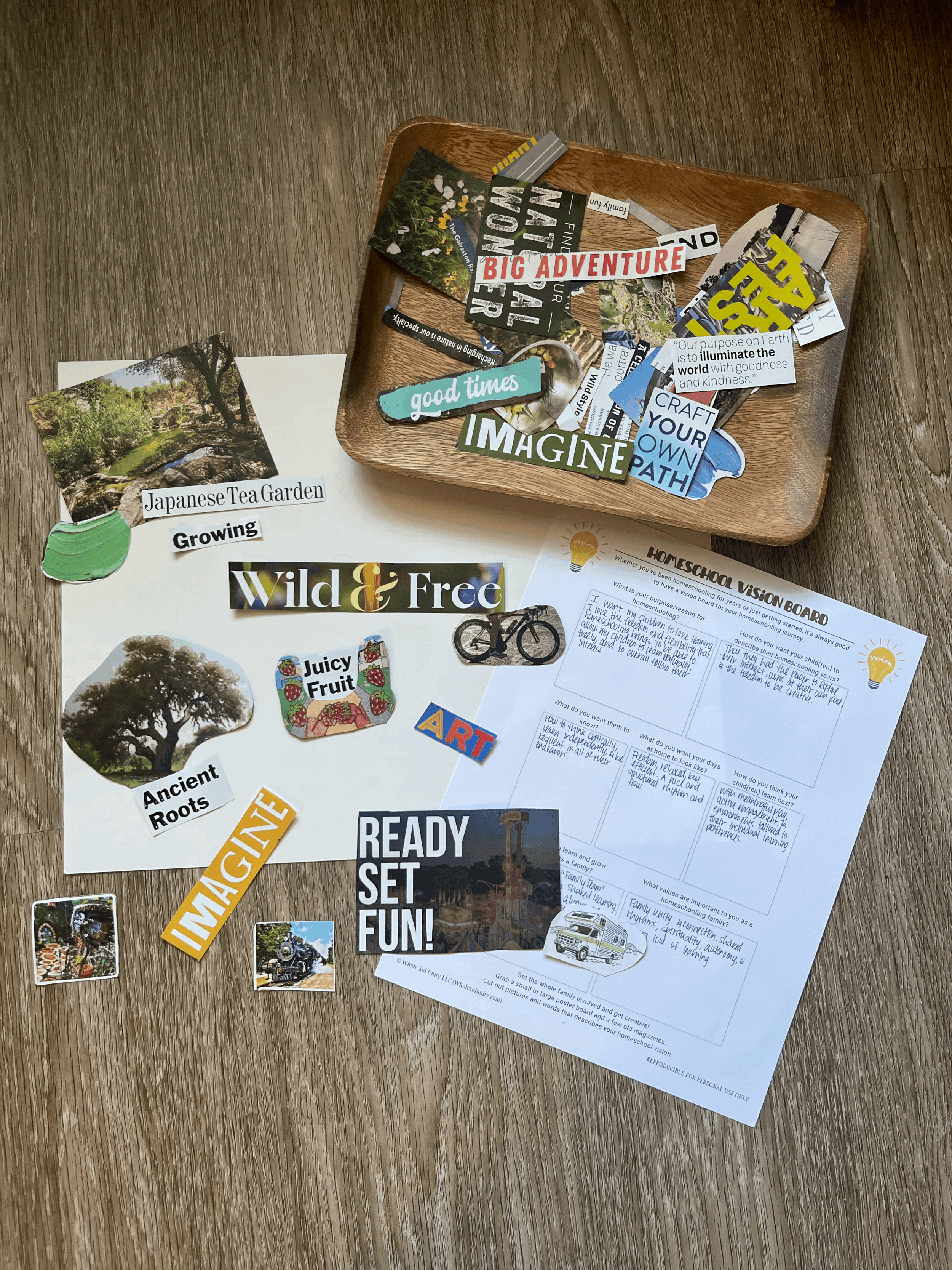 Homeschool Vision Board Worksheet