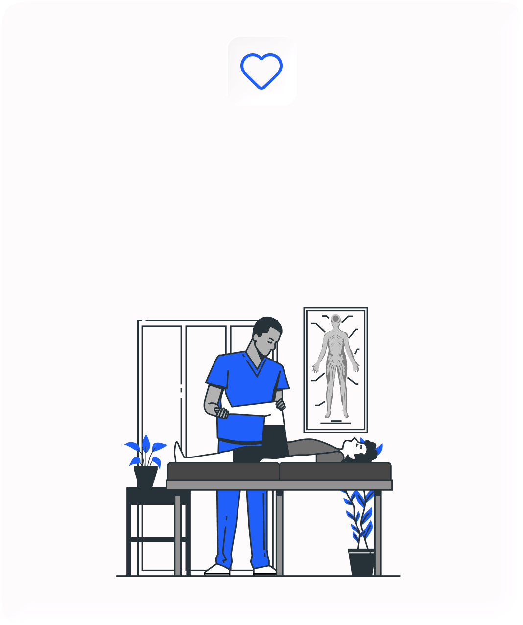 A healthcare professional preparing to give an acupuncture treatment on a patient lying face down on a treatment table.