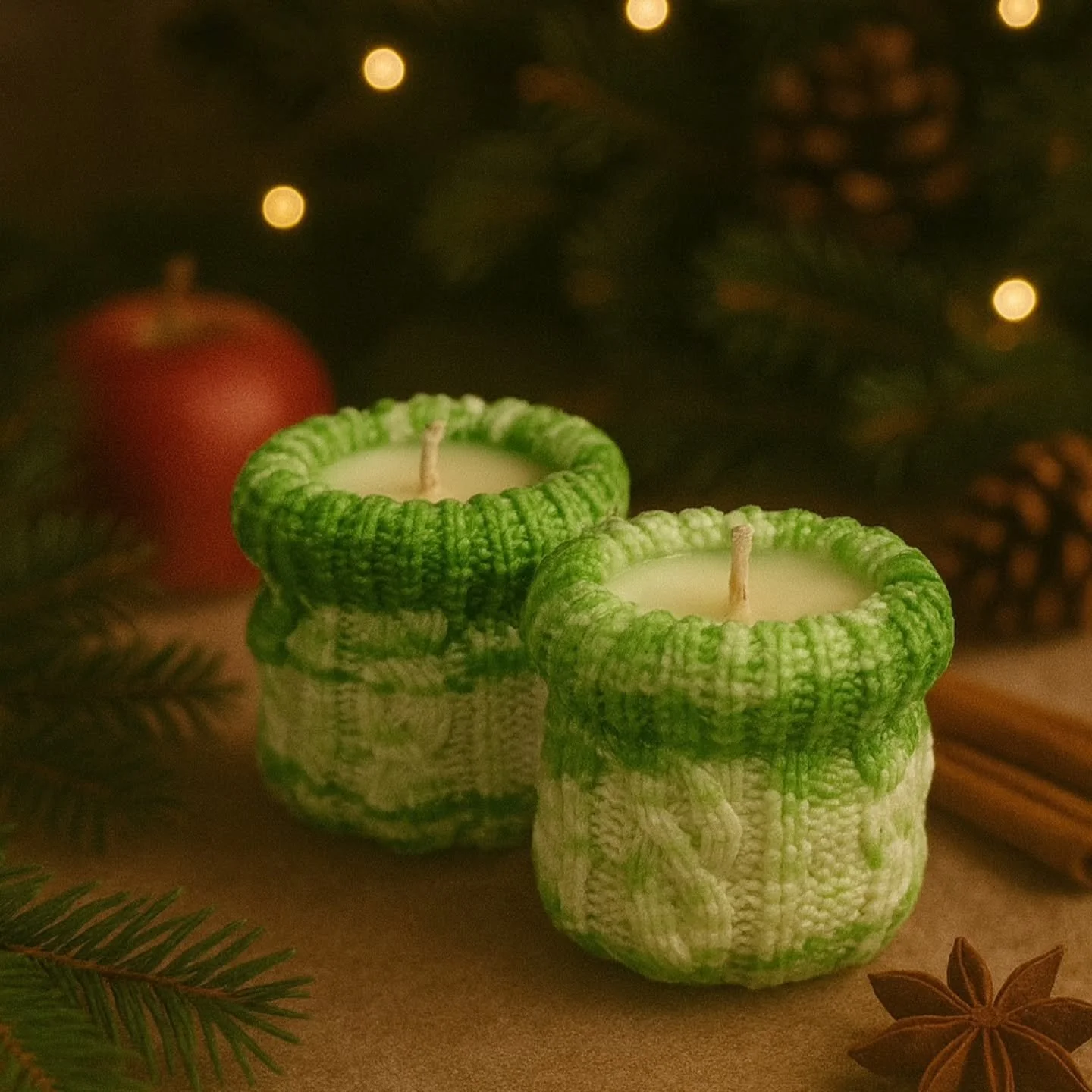 Hjerm ya est&aacute; en la web 🍏✨
Nuestra vela de manzana especiada vuelve a lo esencial: calidez, aroma dulce y ese toque invernal que transforma cualquier rinc&oacute;n en hogar.

Un dise&ntilde;o inspirado en los jers&eacute;is de invierno y un a