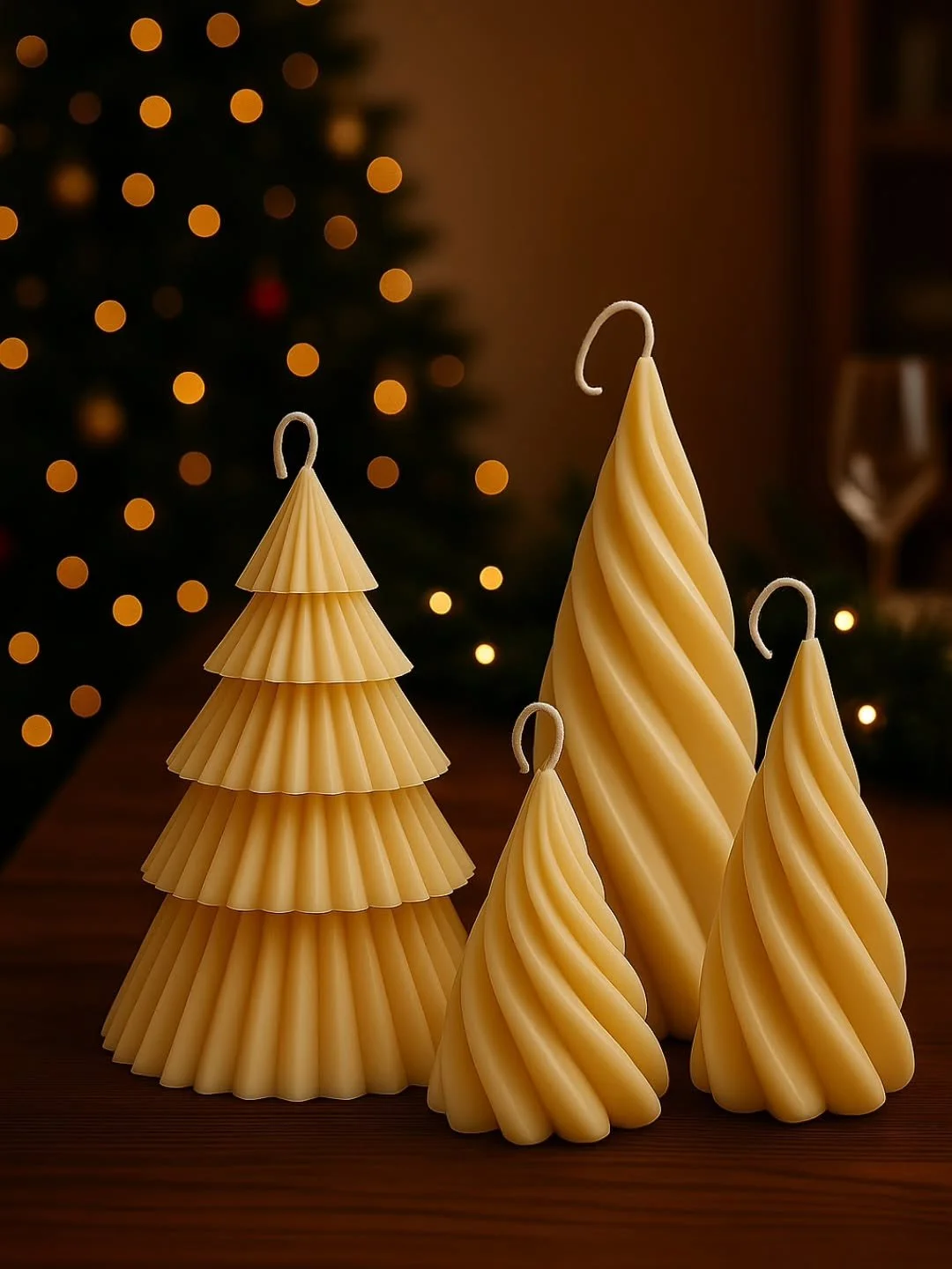 ✨ Ya disponibles en la web ✨
Los cuatro modelos de velas decorativas navide&ntilde;as ya est&aacute;n listos para iluminar tu hogar esta temporada.
Fabricadas a mano, pieza a pieza, con un acabado pulido y elegante que encaja en cualquier mesa, estan