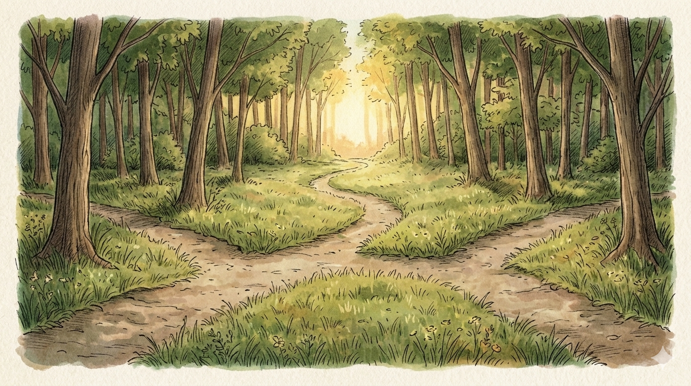Converging paths similar to a relationship intensive