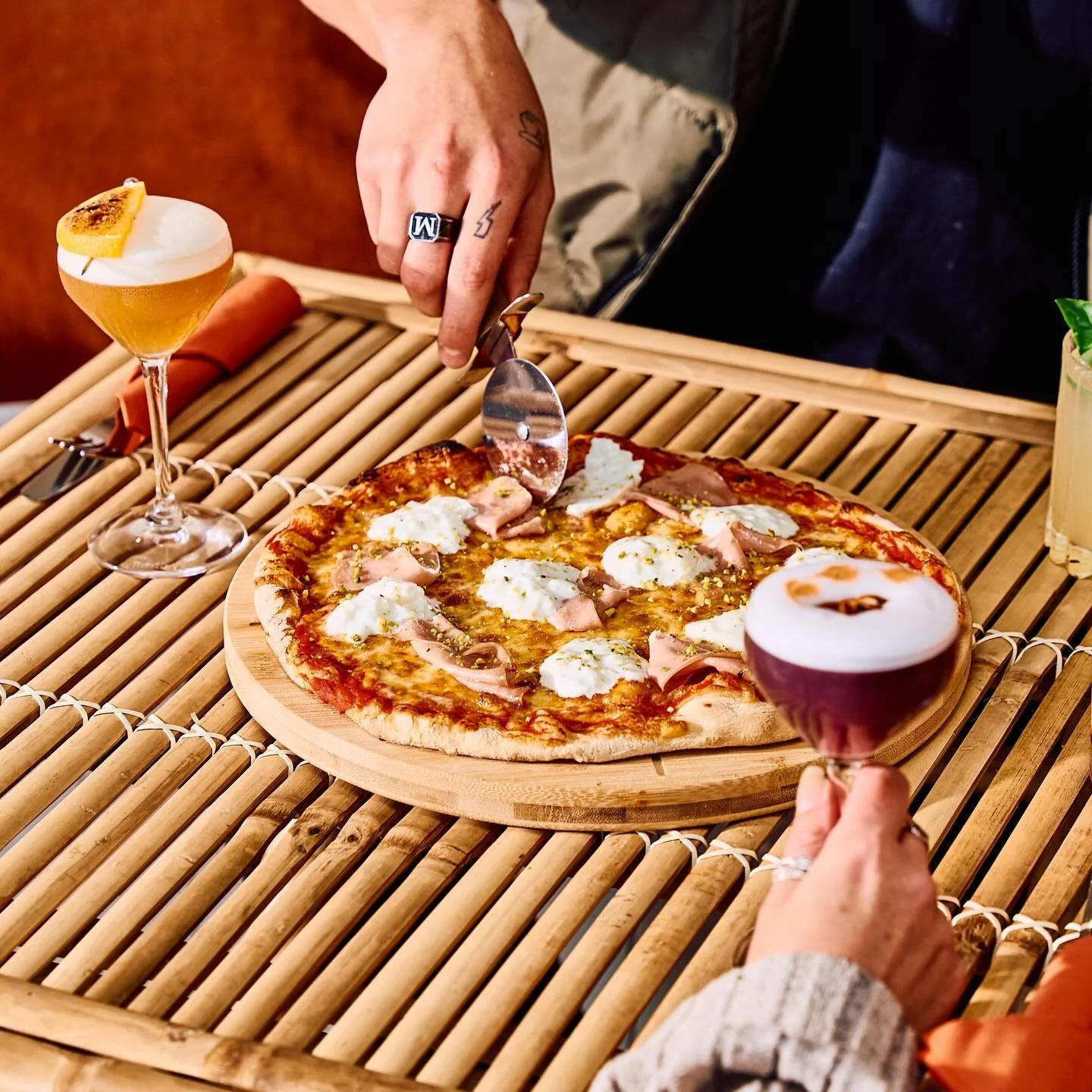 Bookings open for Friday night! Head to link in our bio 

Mortadella, burrata &amp; pistachio pizza. 

#ramsgate #margate #broadstairs