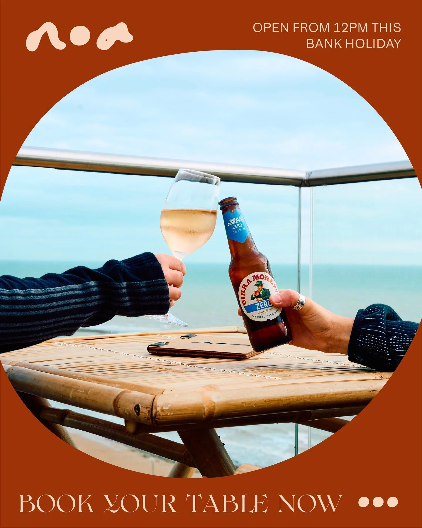 We're set for a scorcher this bank holiday weekend and there's no better place to soak up the sun that Noa's rooftop bar.
ㅤ
Bank holiday opening times: 
&middot; Friday from 5pm
&middot; Saturday, Sunday and Monday from 12pm
ㅤ
Book your table online 