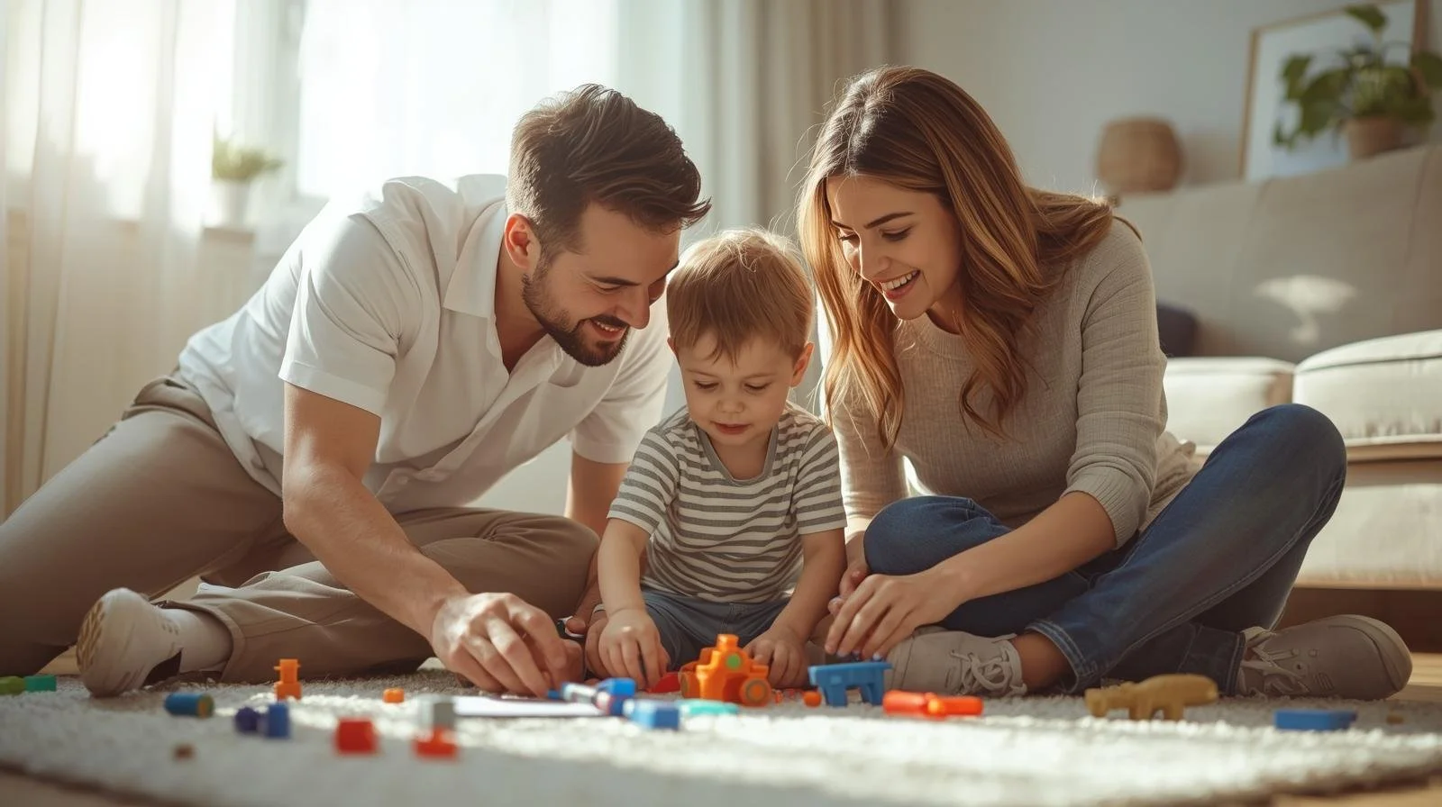 Coach en parentalité relationnelle accompagnant un parent et son enfant de 0 à 12 ans, moment de complicité et d’apprentissage bienveillant.