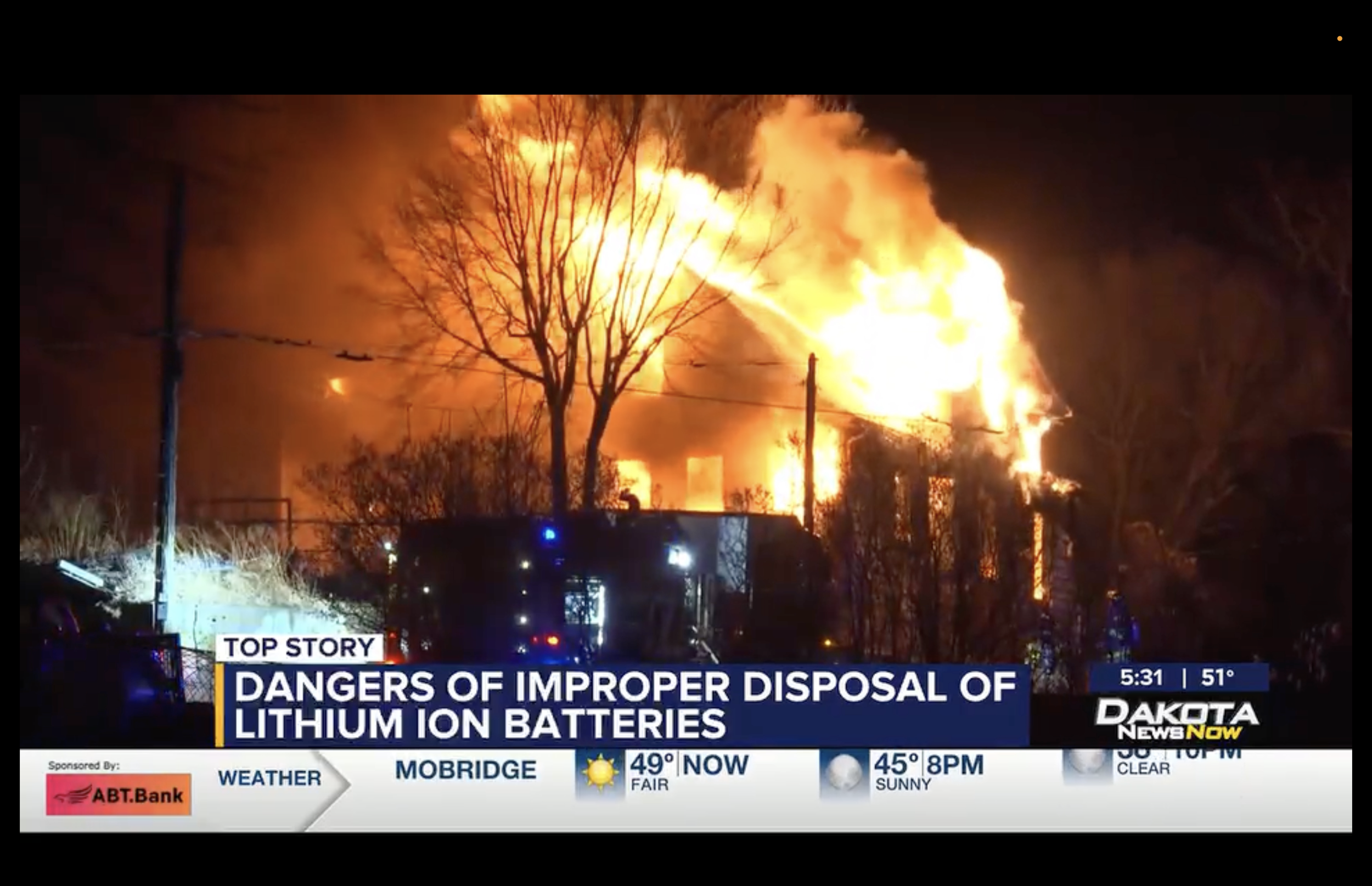 Dakota News Now: Experts talk dangers of improper disposal of lithium-ion batteries