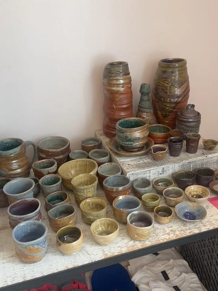 Isaac restocked a lot of new work and smaller items, thank you for selling out the last batch of saki/espresso cups! 💯% of these sales go directly to Isaac&rsquo;s senior project of building a wood fired kiln next year, so please come by and support