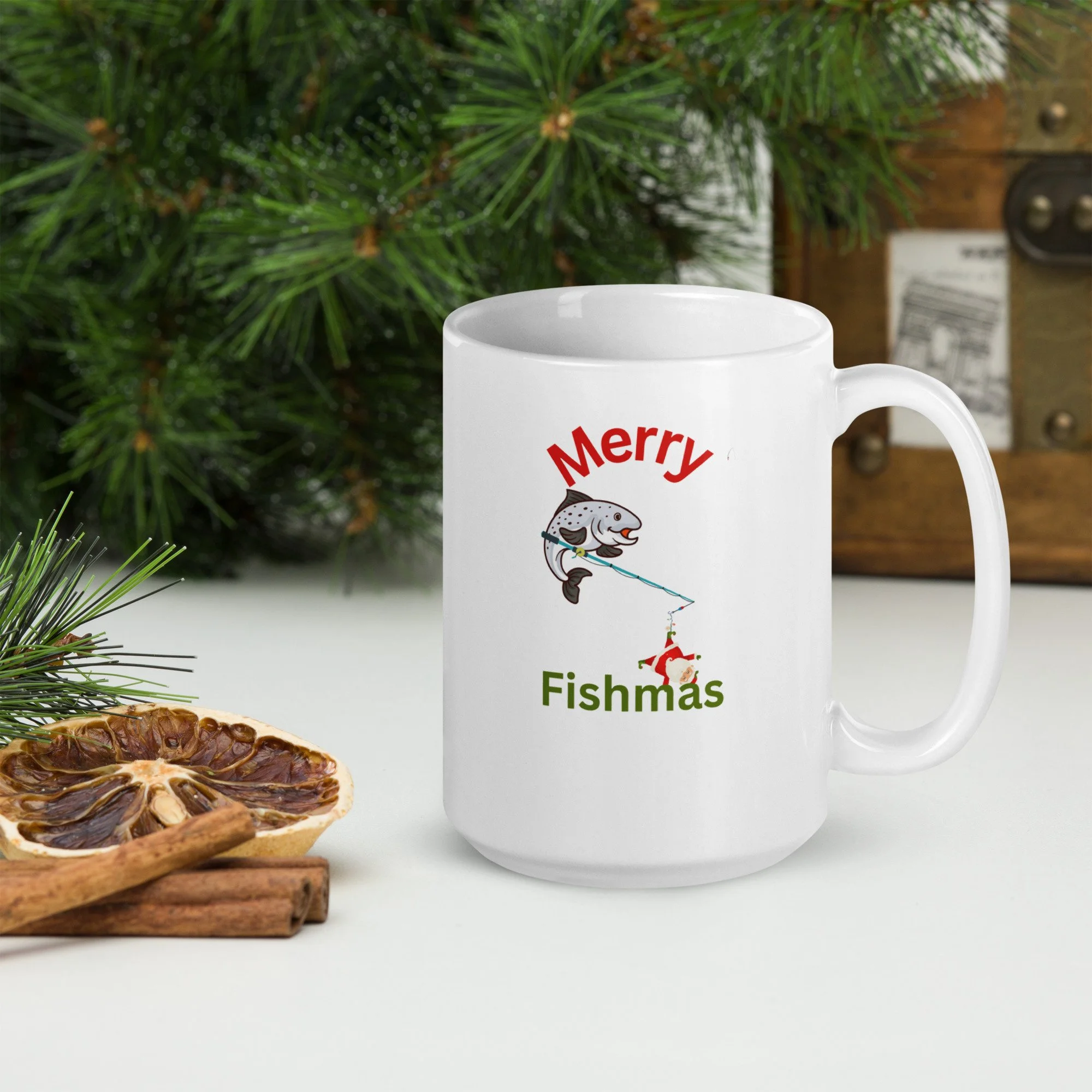 Trout Merry Fishmas mug