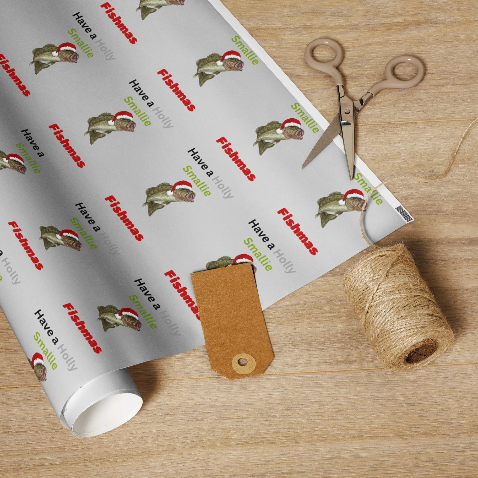 Smallie Fishmas Wrapping paper roll