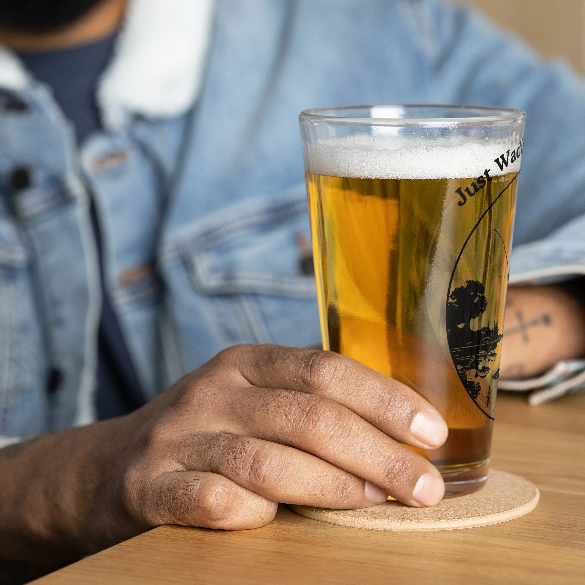 Wading Through Life pint glass