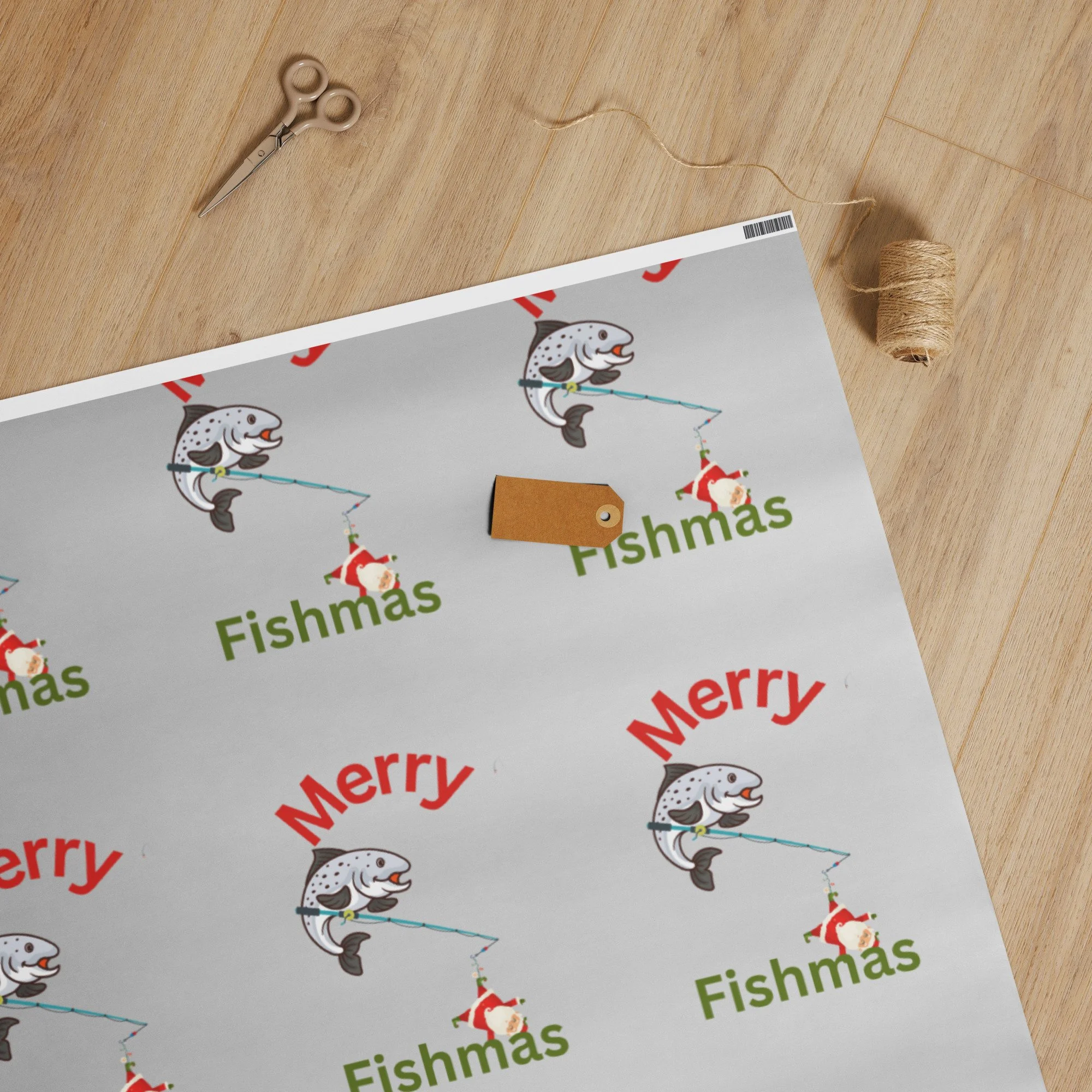 Trout Fishmas Wrapping paper roll