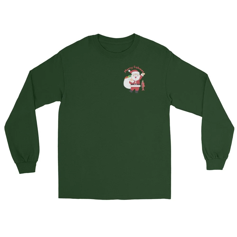Merry fishmas Santa long Sleeve Shirt