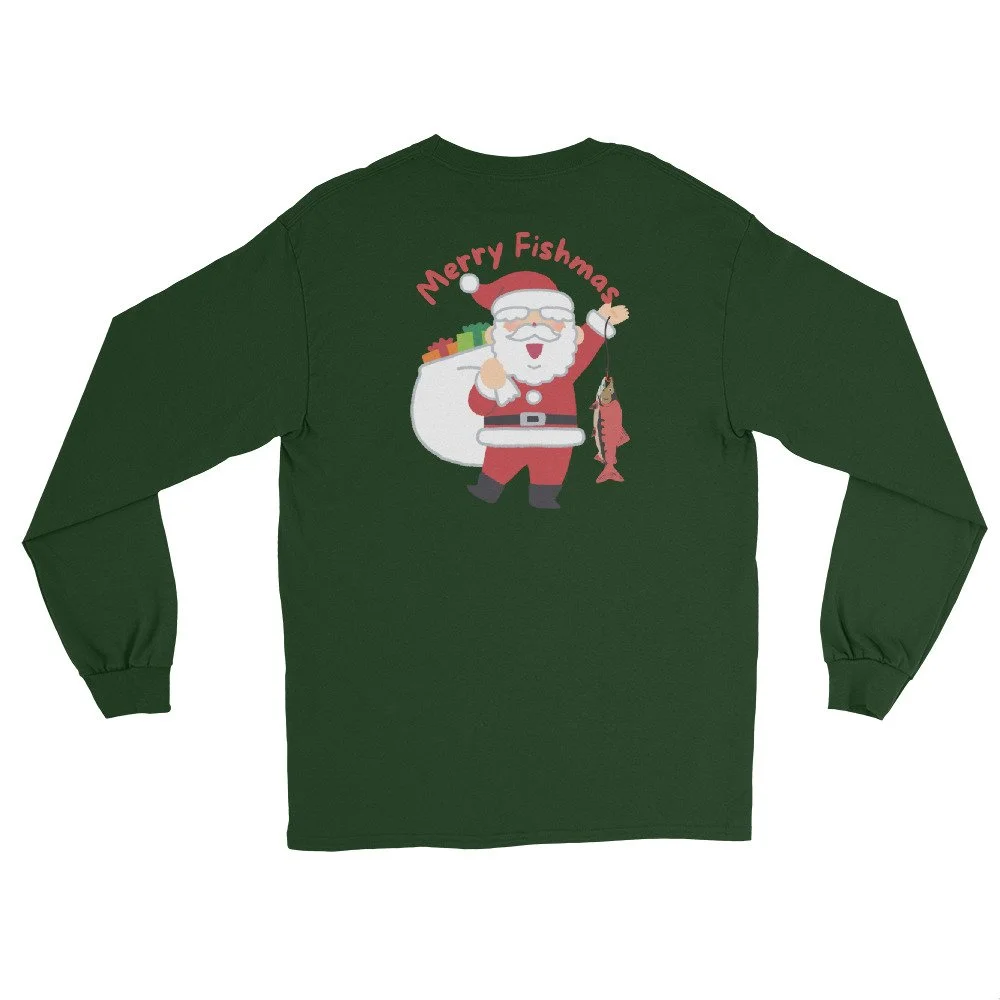 Merry fishmas Santa long Sleeve Shirt