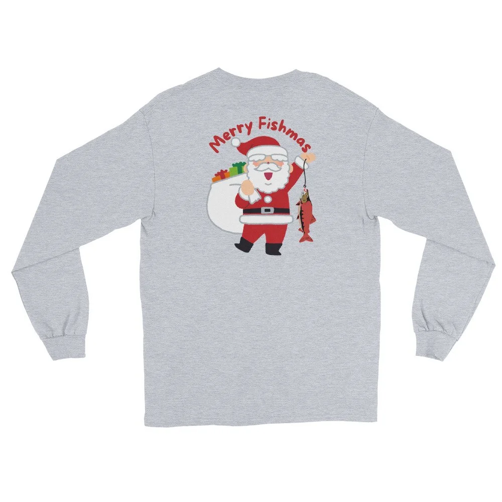 Merry fishmas Santa long Sleeve Shirt