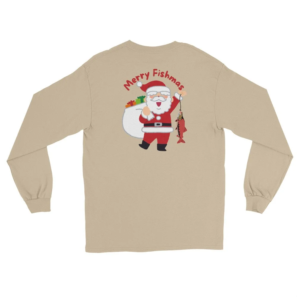 Merry fishmas Santa long Sleeve Shirt