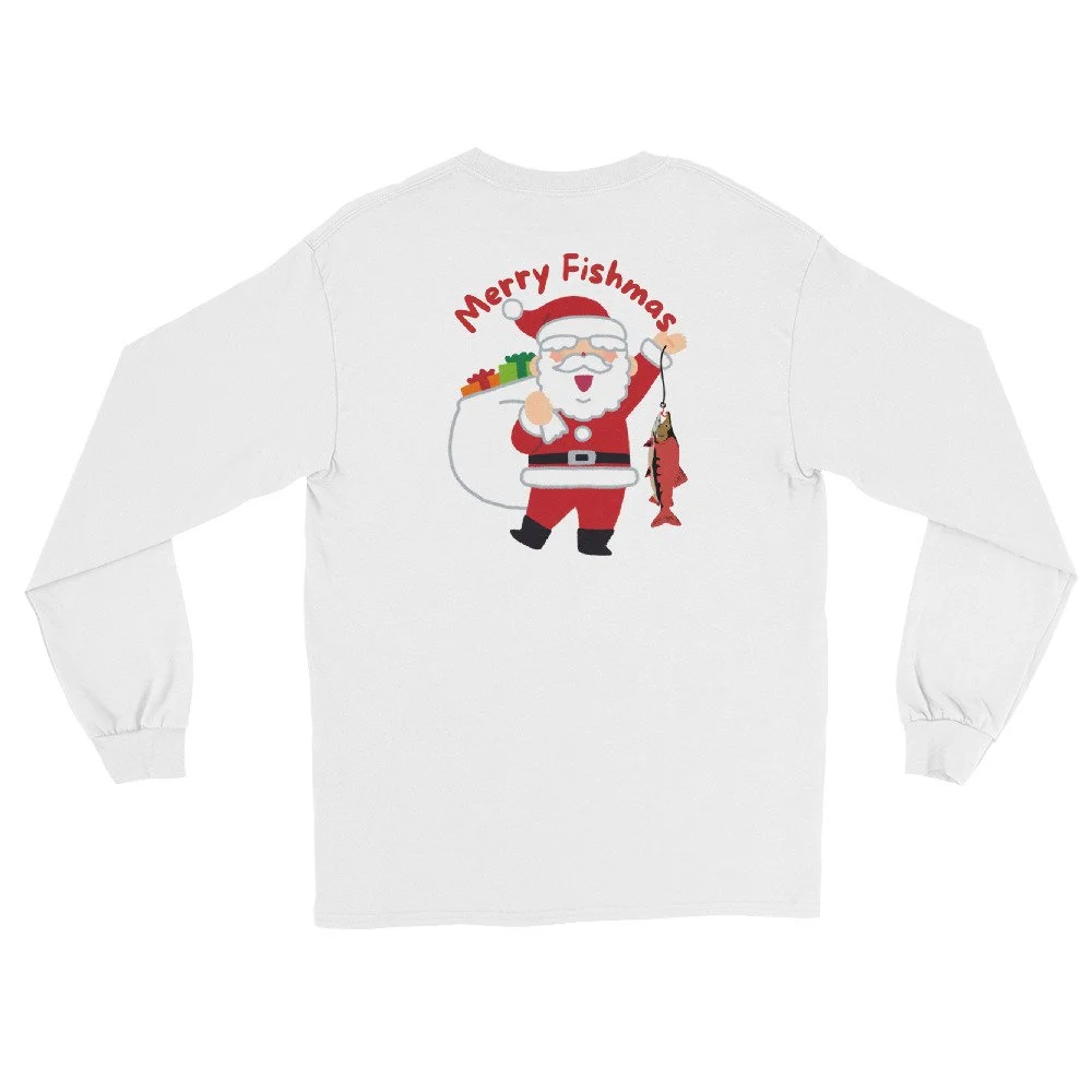Merry fishmas Santa long Sleeve Shirt