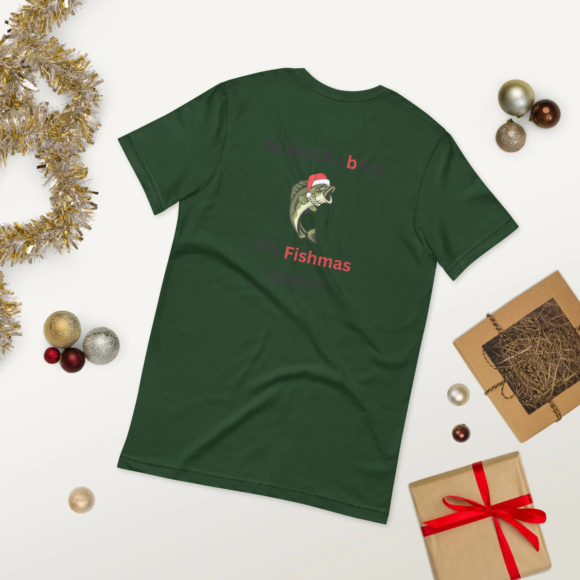 Ya Betcha bass Fishmas t-shirt