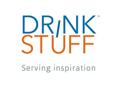 Logo with the words 'DRINK STUFF' and the tagline 'Serving inspiration'.