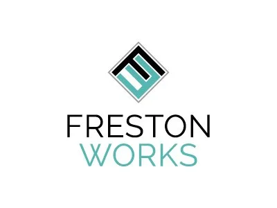 Logo of Freston Works featuring a stylized geometric design above the text 'Freston Works'.