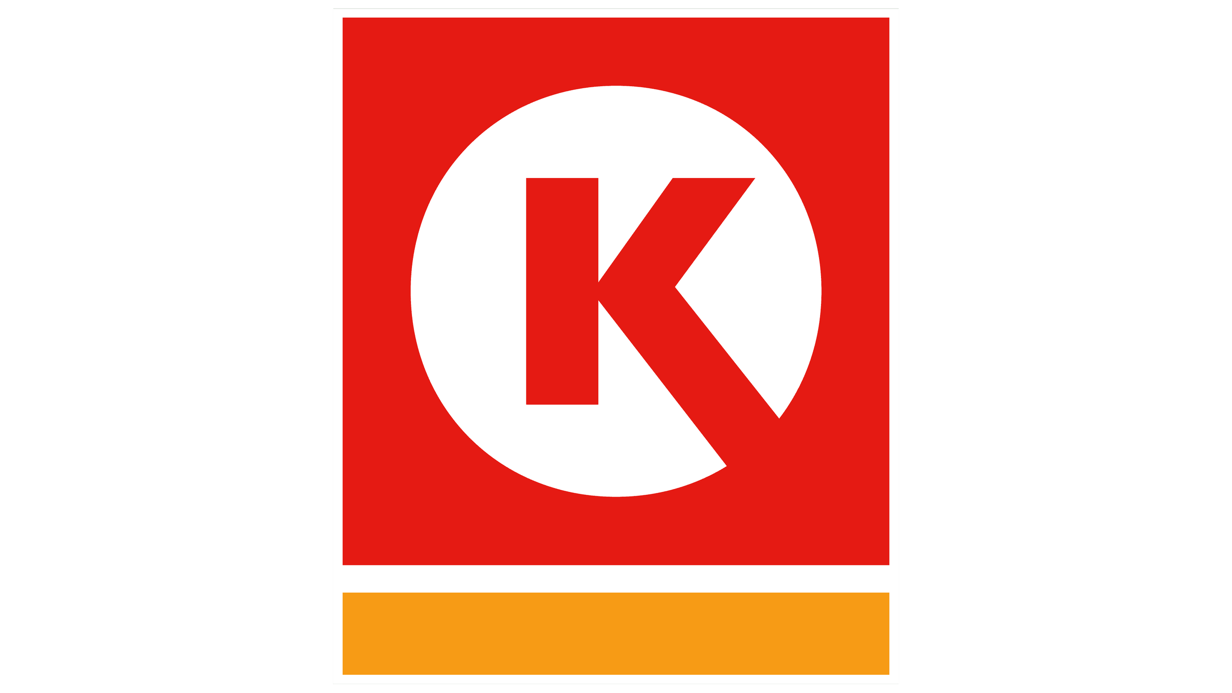 Kroger logo on a red background with a white circle and a yellow stripe at the bottom.