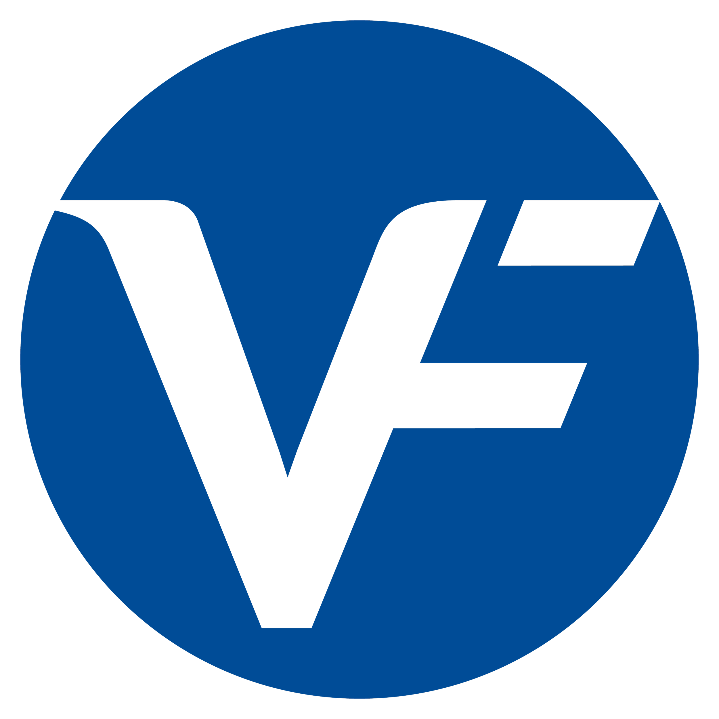 The Volkswagen logo featuring a black V and W overlapping inside a blue circle.