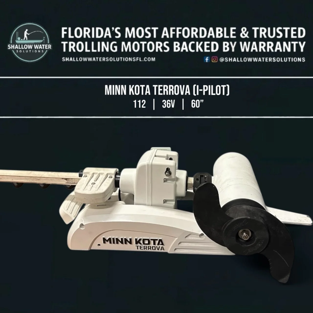 Refurbished Minn Kota Terrova - 112 lb | 36V | 60″ (SWS Warranty)