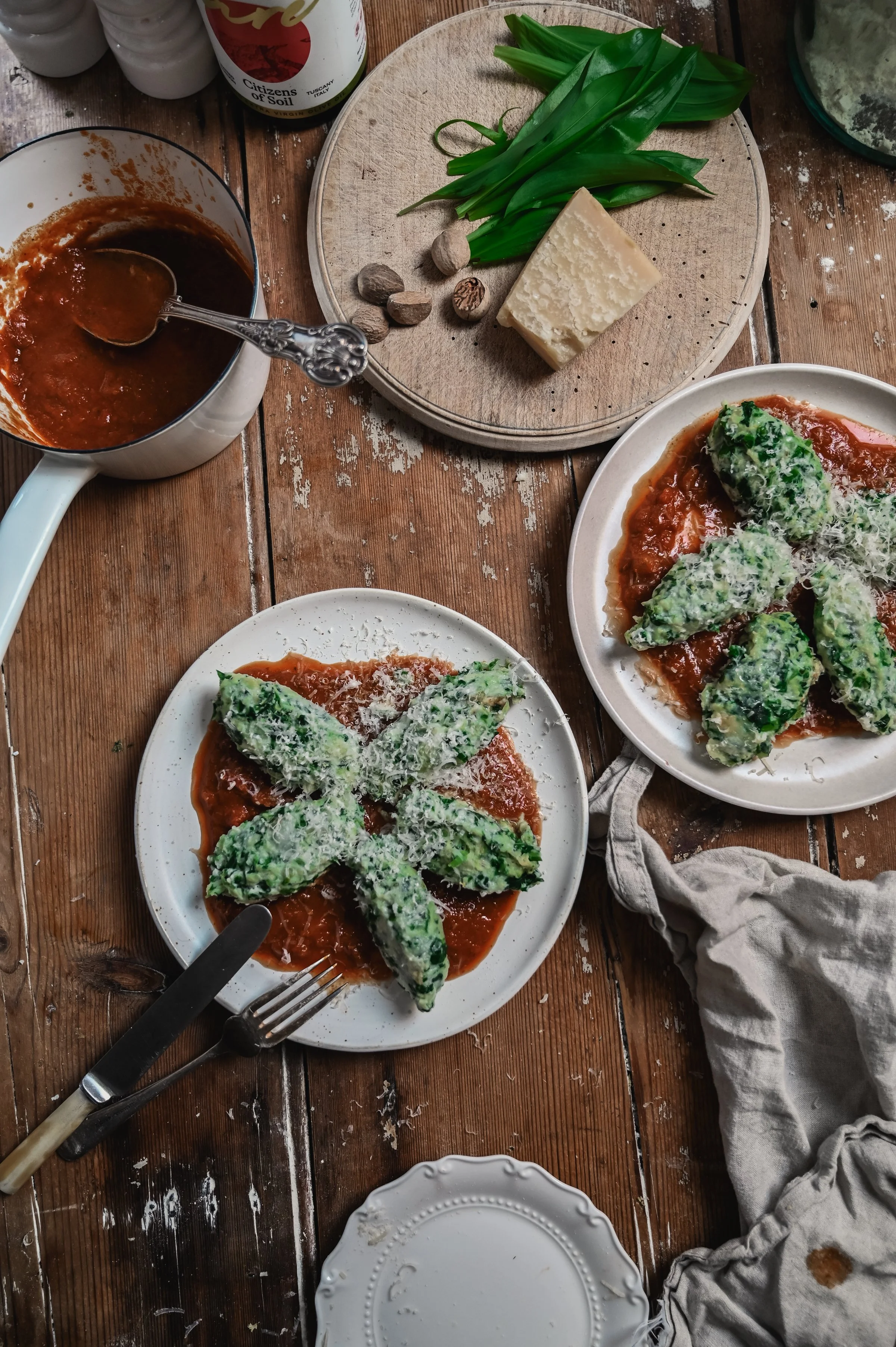 Wild Garlic Malfatti
