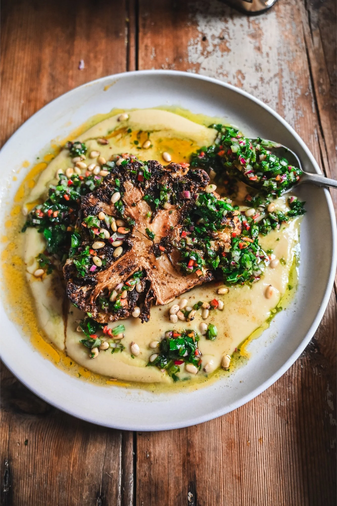 Cauliflower Steak with Wild Garlic Chimichurri