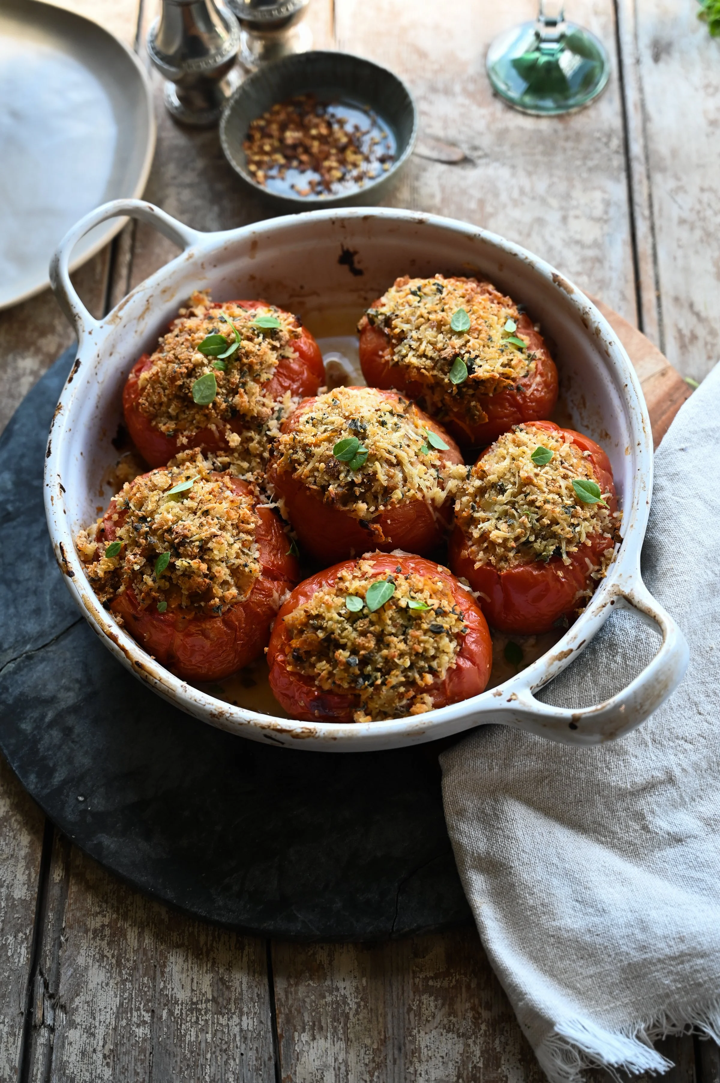Stuffed Tomatoes with Sausage and Cannellini Beans