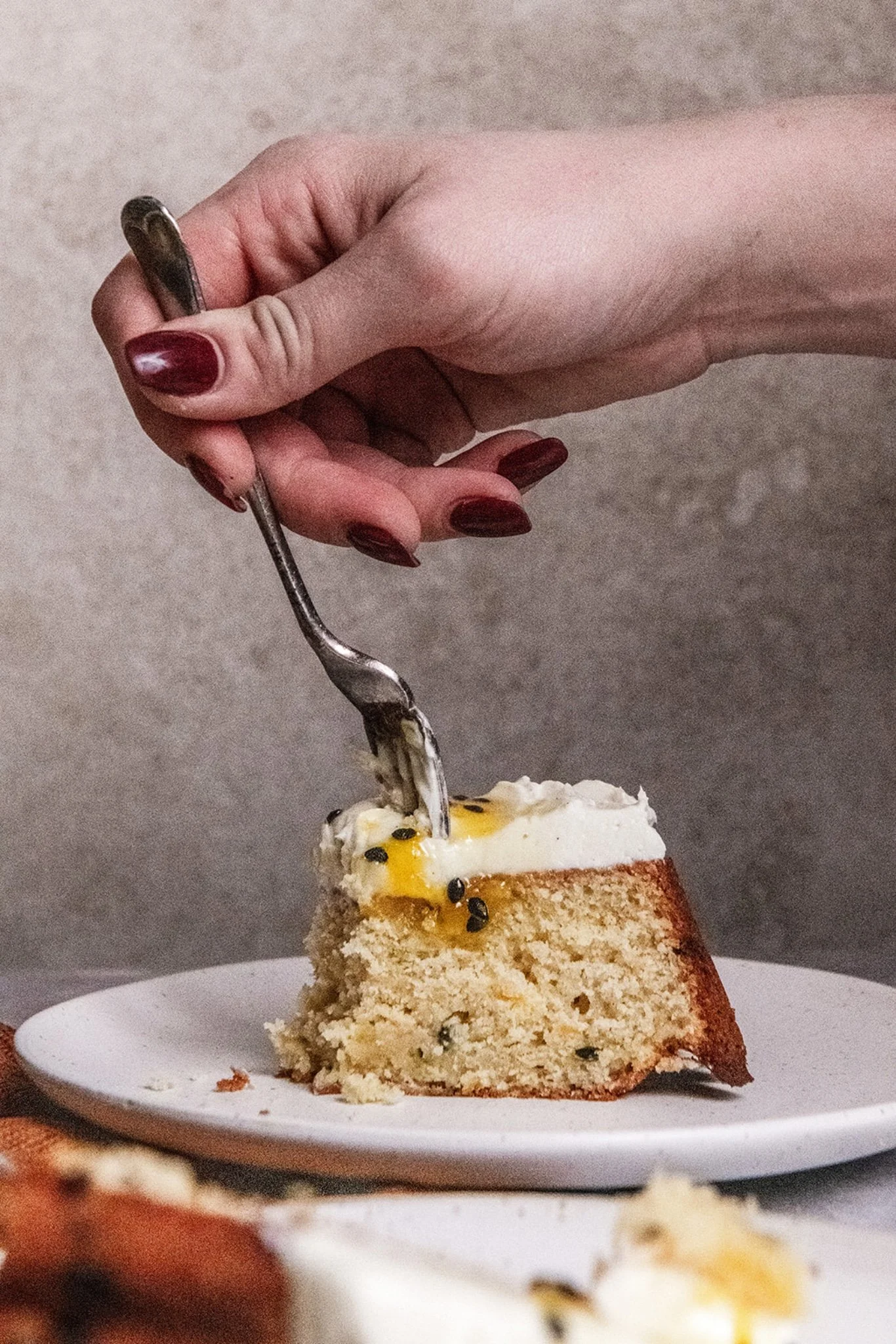 Passion Fruit Cake with Mascarpone Icing