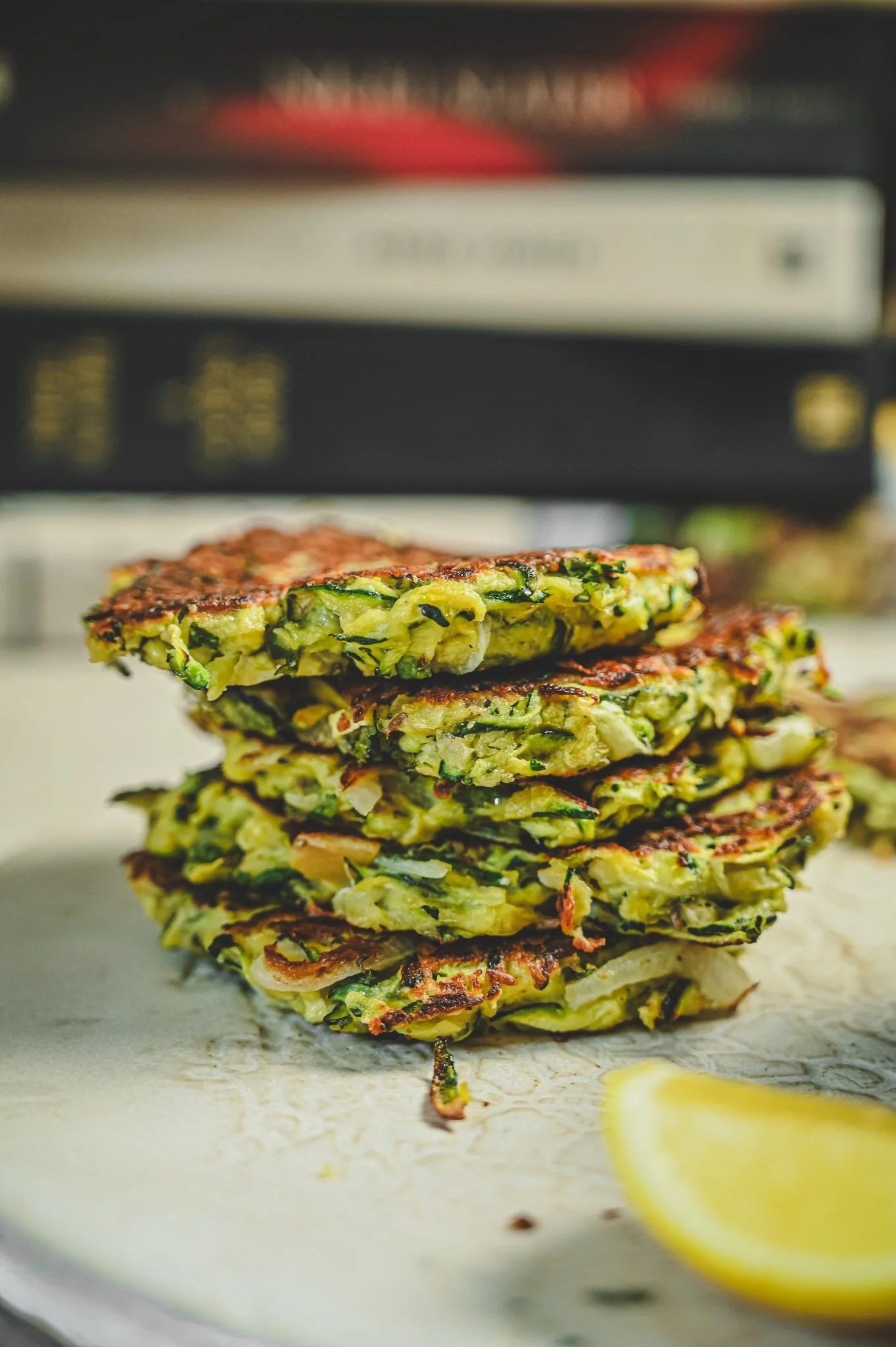 Courgette Fritters with Harissa Yoghurt