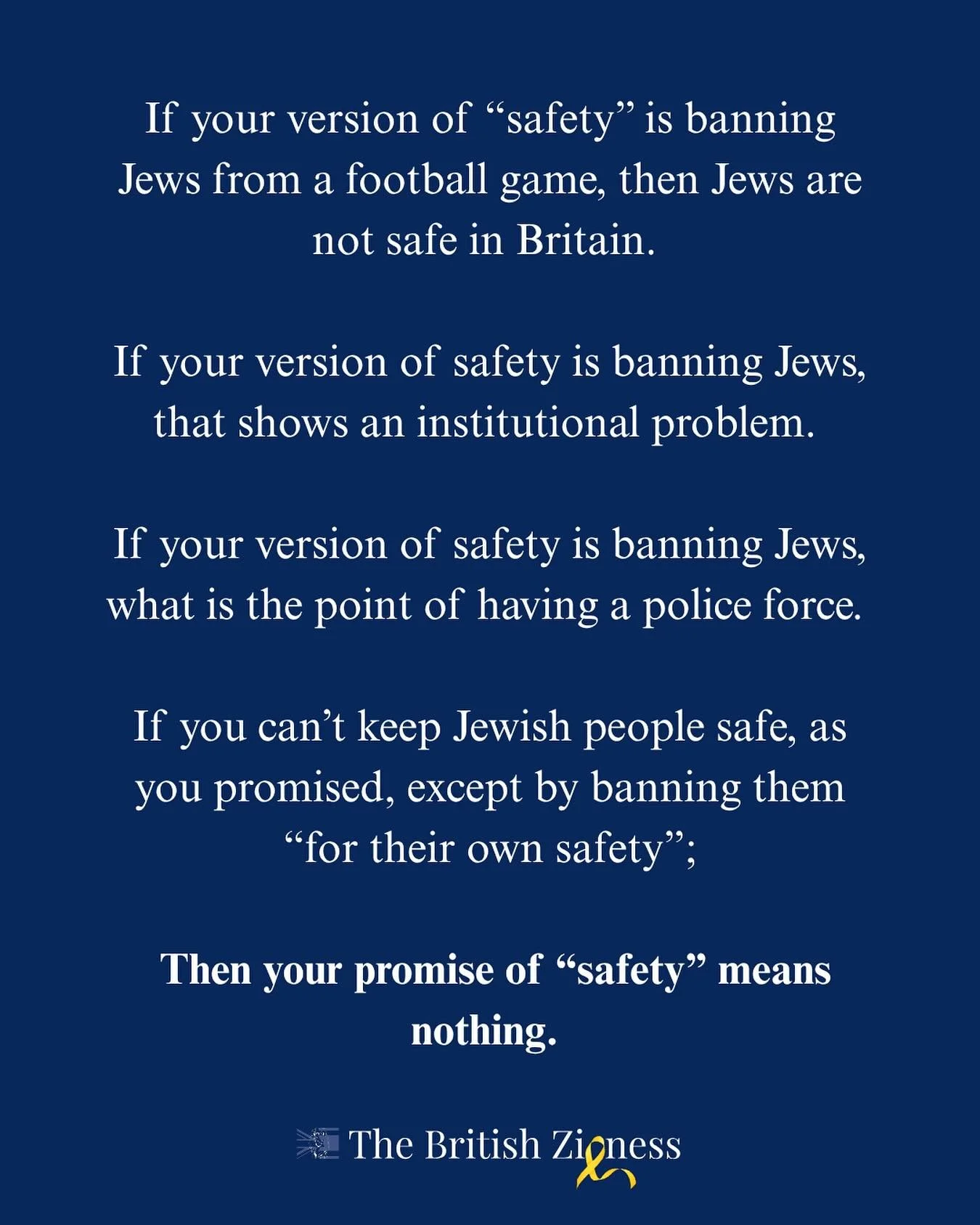 If this is your version of &ldquo;safety&rdquo;, I&rsquo;m not sure I want it.