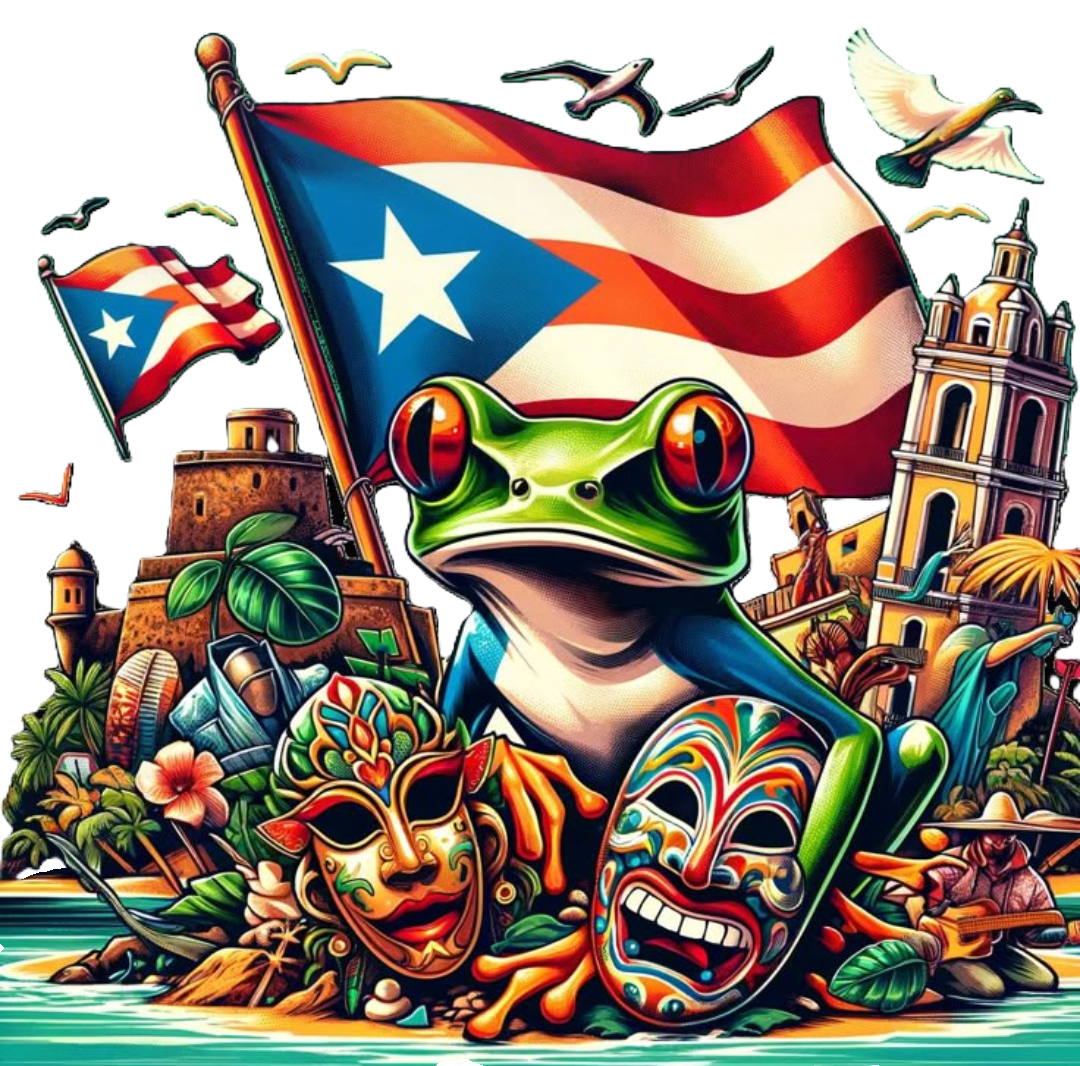Taino-Viking: Coqui w/ Puerto Rico Combo