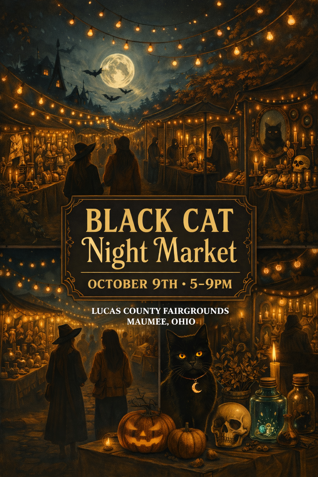 Willow & Whiskers: Black Cat Night Market