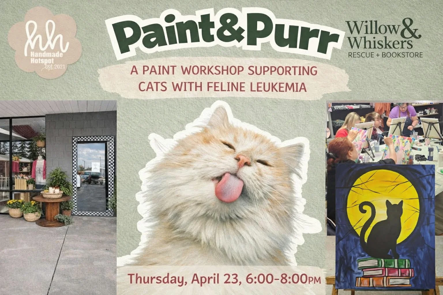 Willow & Whiskers: Paint & Purr with Tote & Go Llc